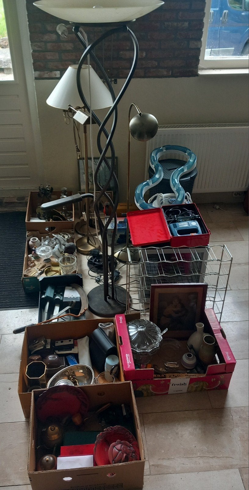 Diverse verzameling: lampen, decoratie, gereedschap & meer, Diversen, Rommelmarktspullen, Gebruikt, Ophalen