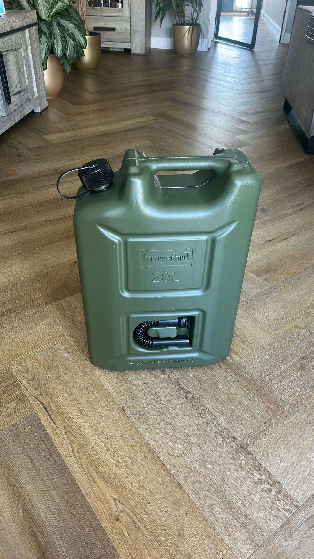 Jerrycan 20L kunststof HDPE UN-gekeurd NIEUW, Ophalen of Verzenden, Zo goed als nieuw