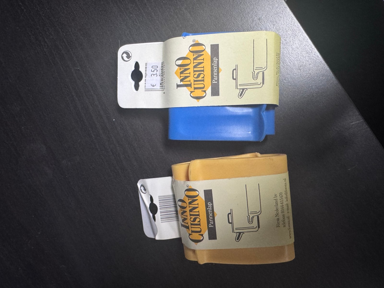 Inno Cuisinno Pannenlap - Geel en Blauw, Huis en Inrichting, Overige typen, Nieuw, Ophalen of Verzenden, Meerkleurig