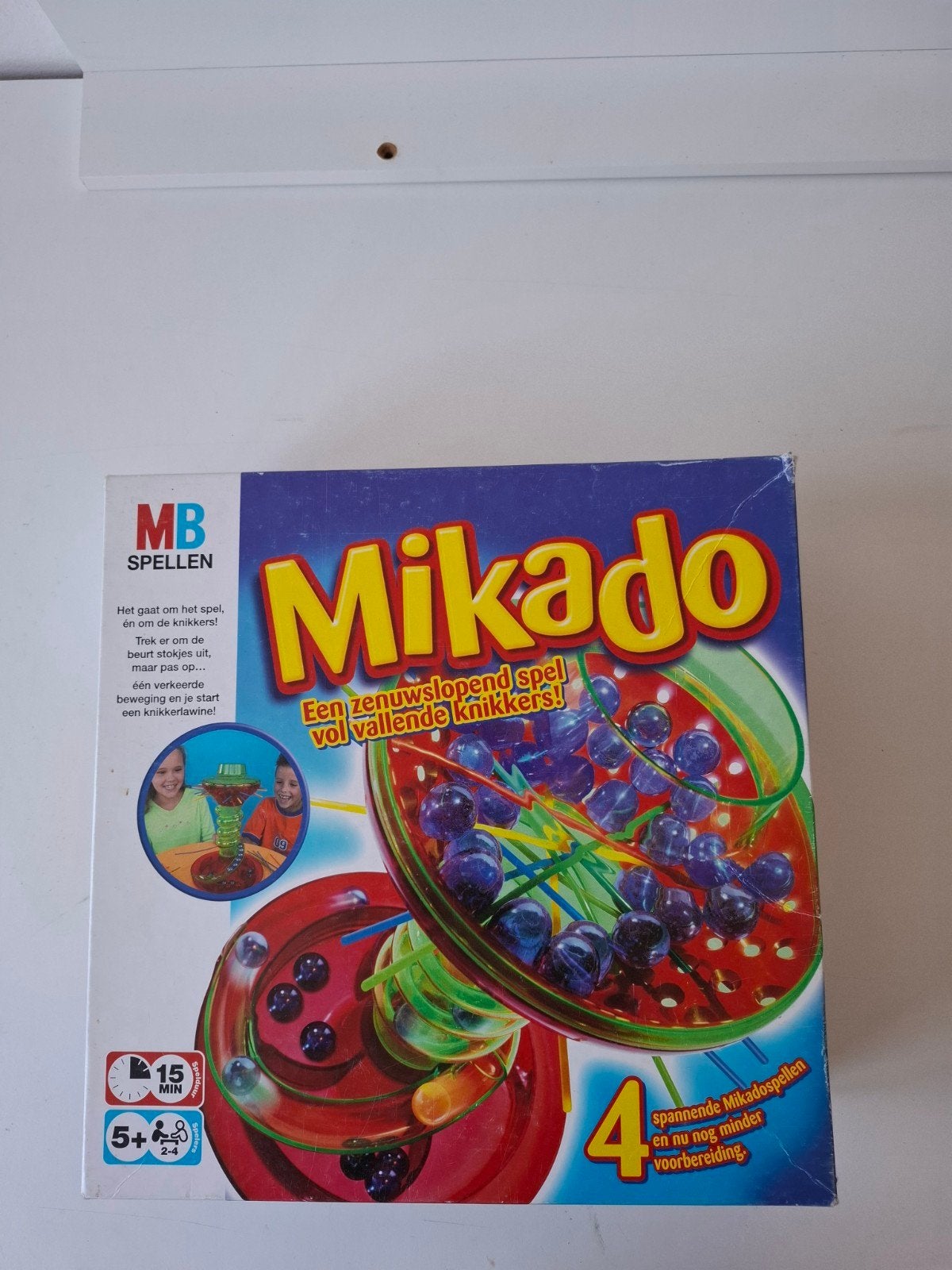 Mikado: Een zenuwslopend spel vol vallende knikkers!, Drie of vier spelers, Ophalen of Verzenden, Gebruikt, MB Spellen