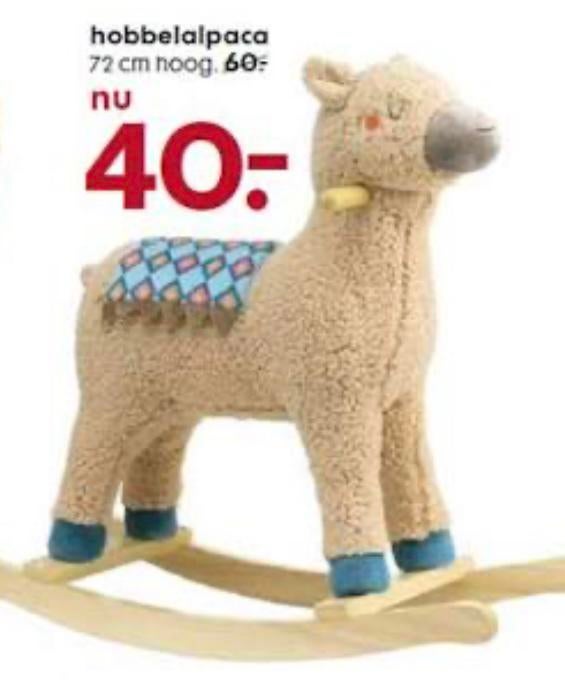 Hema alpaca hobbelpaard! als Nieuw, Ophalen, Zo goed als nieuw