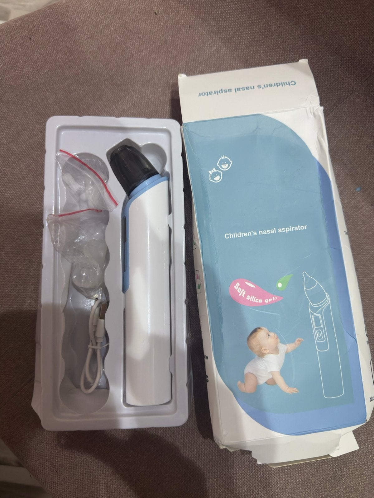 Baby Neusaspirator - Elektrisch en Zacht voor Baby's, Ophalen of Verzenden, Zo goed als nieuw