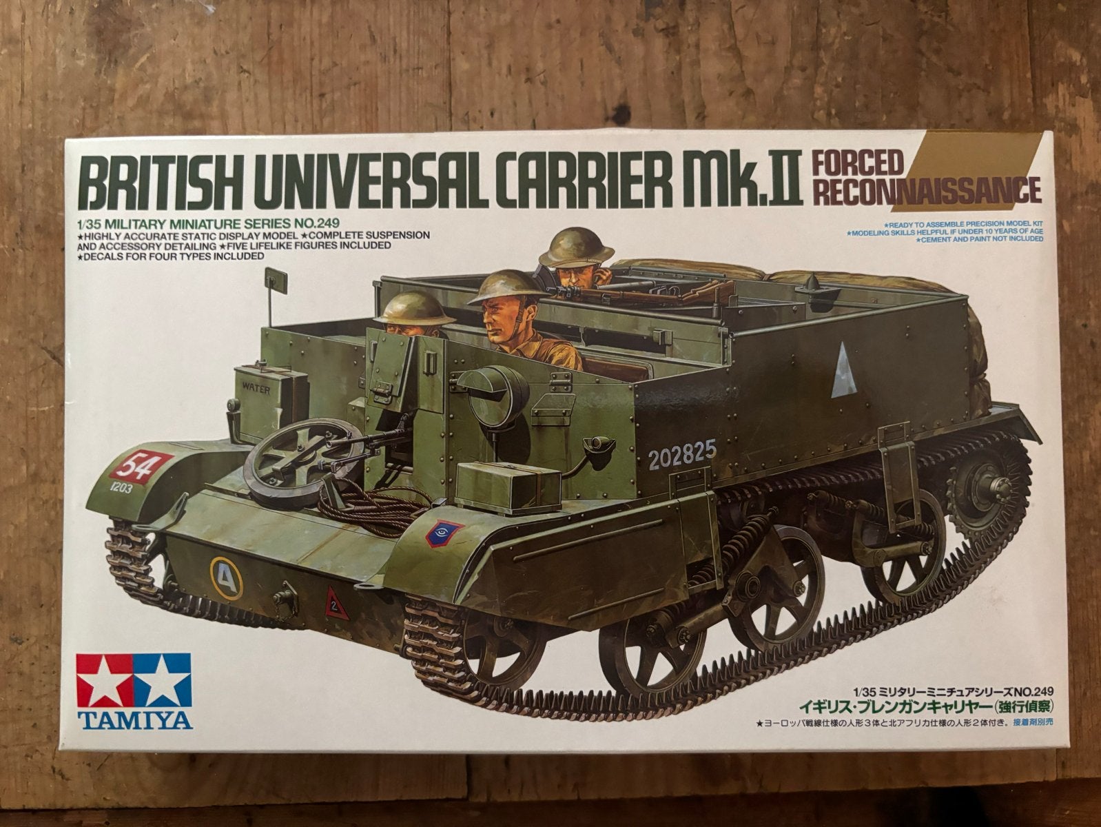 British Universal Carrier Mk.II Tamiya 1/35, Hobby en Vrije tijd, Tank, 1:32 tot 1:50, Nieuw, Ophalen of Verzenden