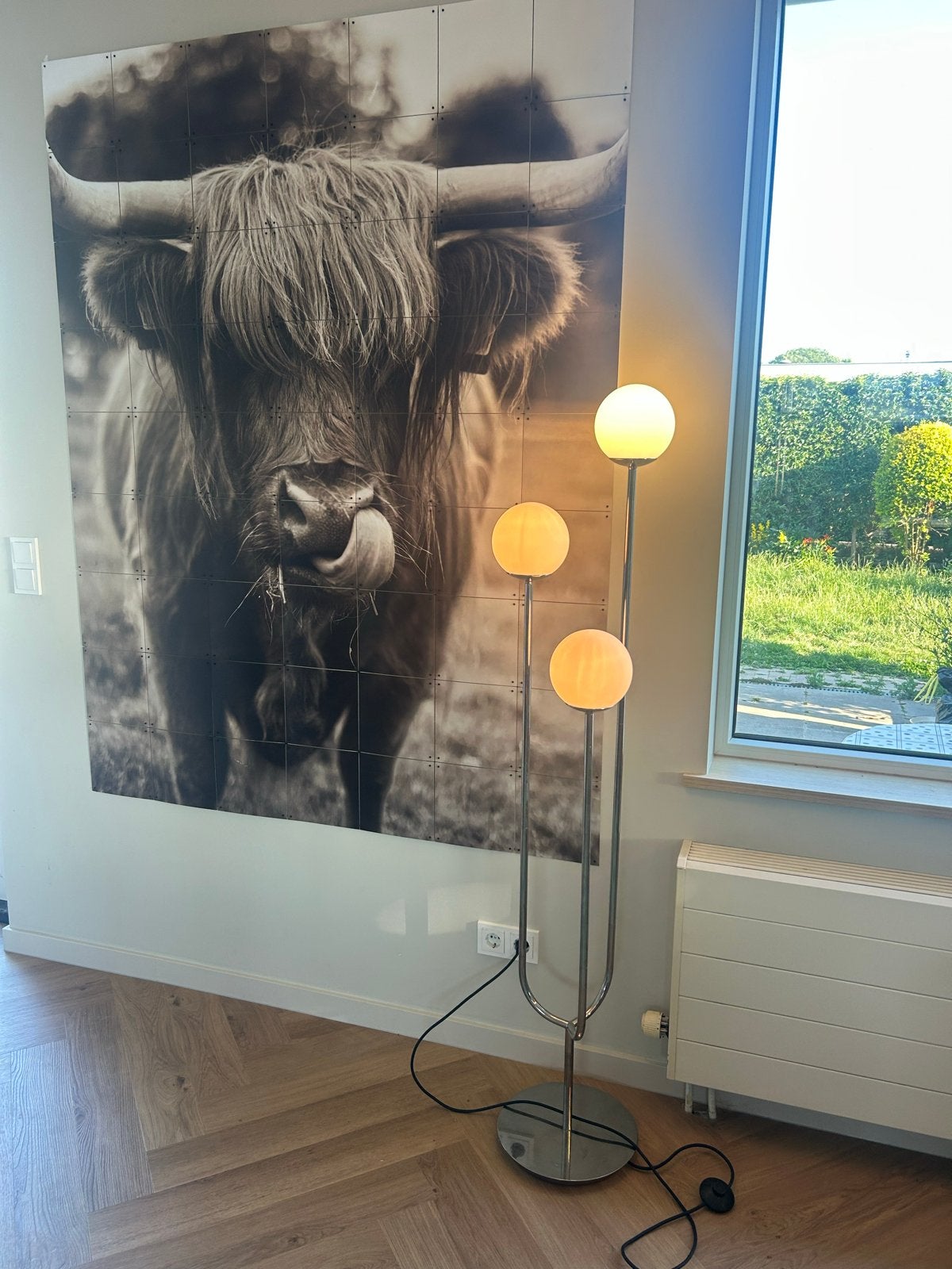 IKEA vloerlamp met 3 bollen, Huis en Inrichting, Lampen | Vloerlampen, Ophalen, Gebruikt, 100 tot 150 cm, Overige fittingen