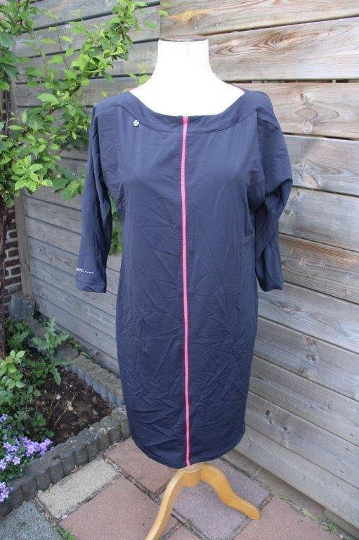Jurk donkerblauw/ rood Zip73 mt XL travel vaste prijs, Maat 46/48 (XL) of groter, Zip73, Zo goed als nieuw, Verzenden