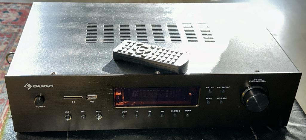 Auna amp-h260 5.1 Versterker - 2x100w + 3x20w - rms bt opt, Losse componenten, Zo goed als nieuw, Dvd-speler, Ophalen