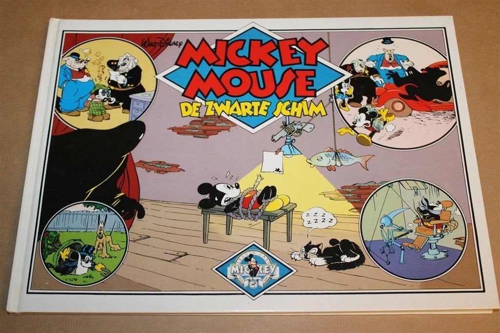 Mickey Mouse De Zwarte Schim — HC Oblong 1988, Eén stripboek, Ophalen of Verzenden, Zo goed als nieuw