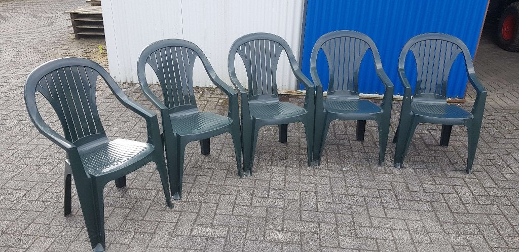 Panther luxe tuinstoelen (5x) te koop, Ophalen, Zo goed als nieuw, Kunststof, Stapelbaar
