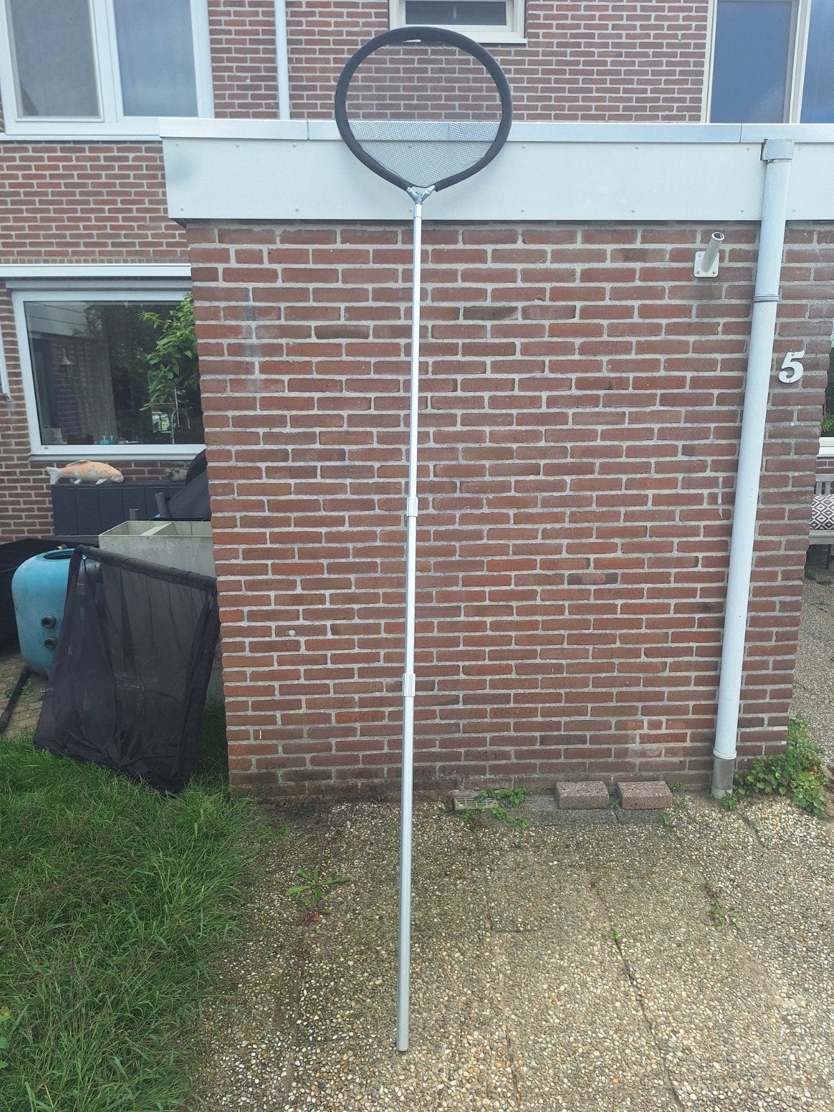 landingsnet uitschuibaar 3,5 meter alu licht hanteerbaar, Ophalen, Droogmolen