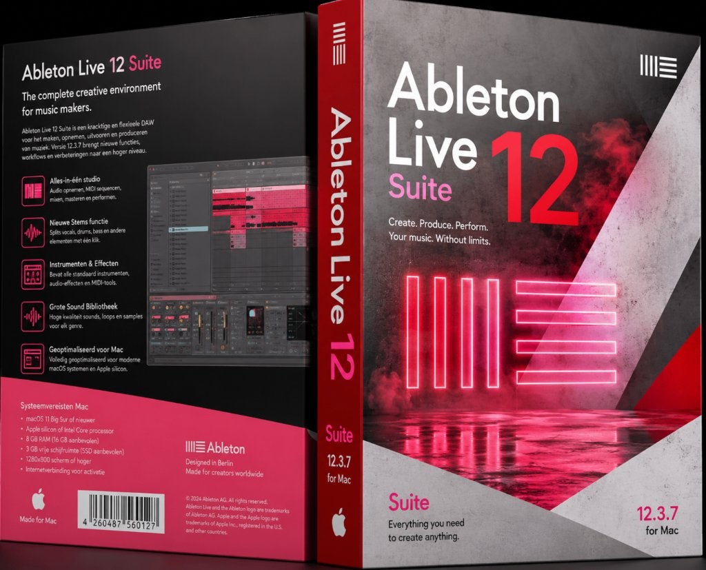 Ableton Live 12 Suite 12.3.7 ( MAC), Ophalen, Nieuw, MacOS