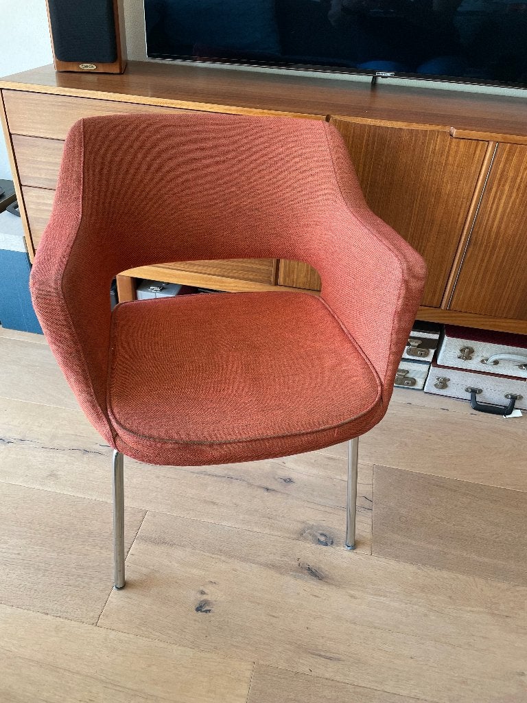 Vintage oranje Kilta stoel Olli Mannermaa Finland 1960, Huis en Inrichting, Ophalen, Gebruikt, Jaren 60, Overige kleuren
