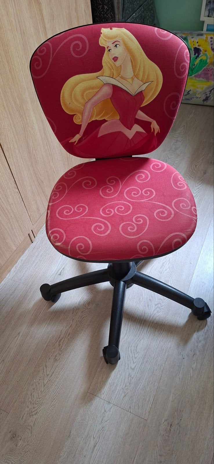 Bureaustoel prinses, Ophalen, Gebruikt, Roze, Bureaustoel