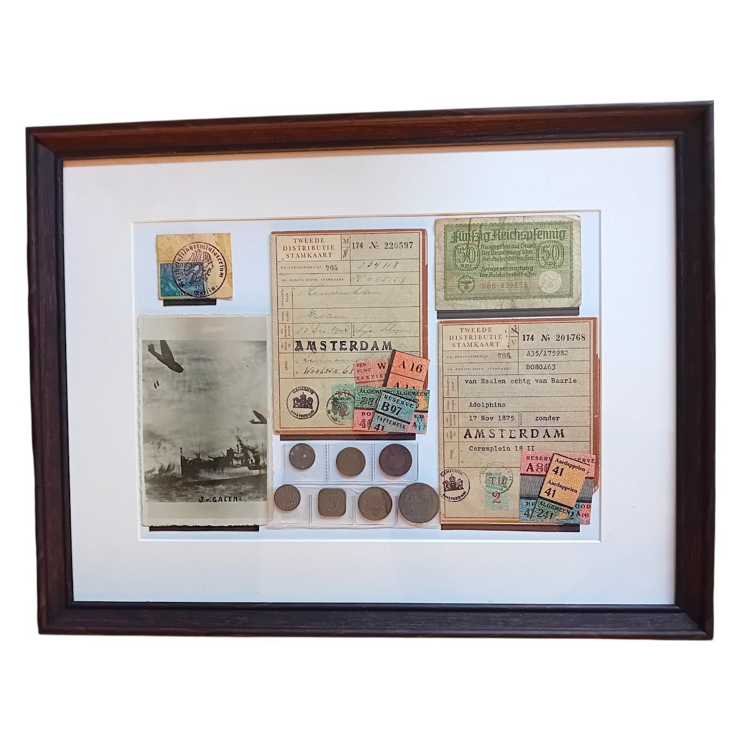 Muntenset WW2 Reichspfennig NL Cents Zink Oorlogsgeld, Antiek en Kunst, Ophalen of Verzenden