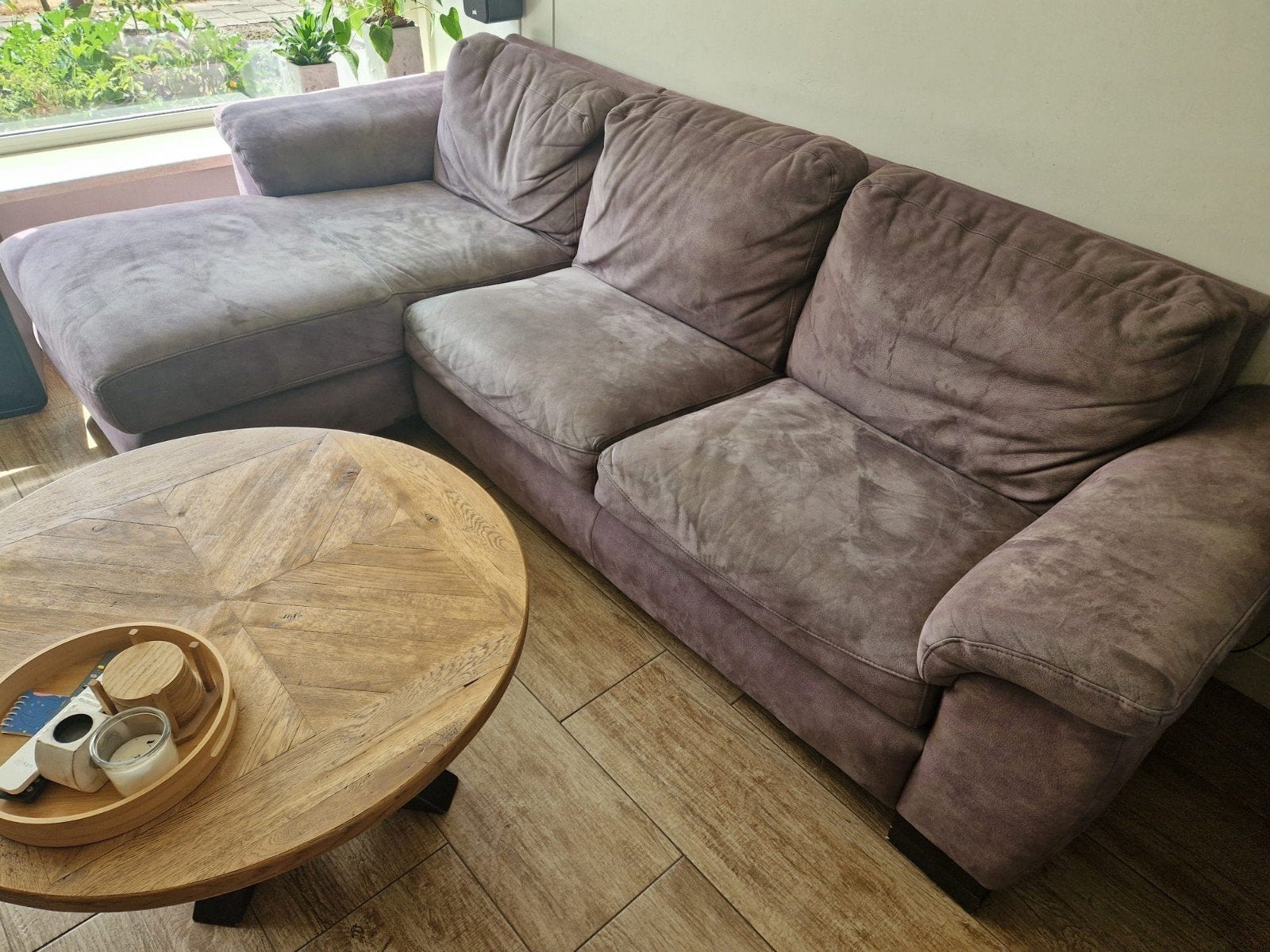 Comfortabele hoekbank (MOET DIT WEEKEND WEG), Ophalen, 250 tot 300 cm, Gebruikt, Hoekbank