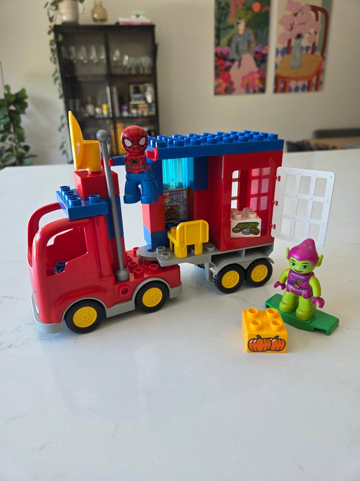 Lego Duplo 10608 Spider-Man vs Green Goblin set (10608), Kinderen en Baby's, Speelgoed | Duplo en Lego, Gebruikt, Overige thema's