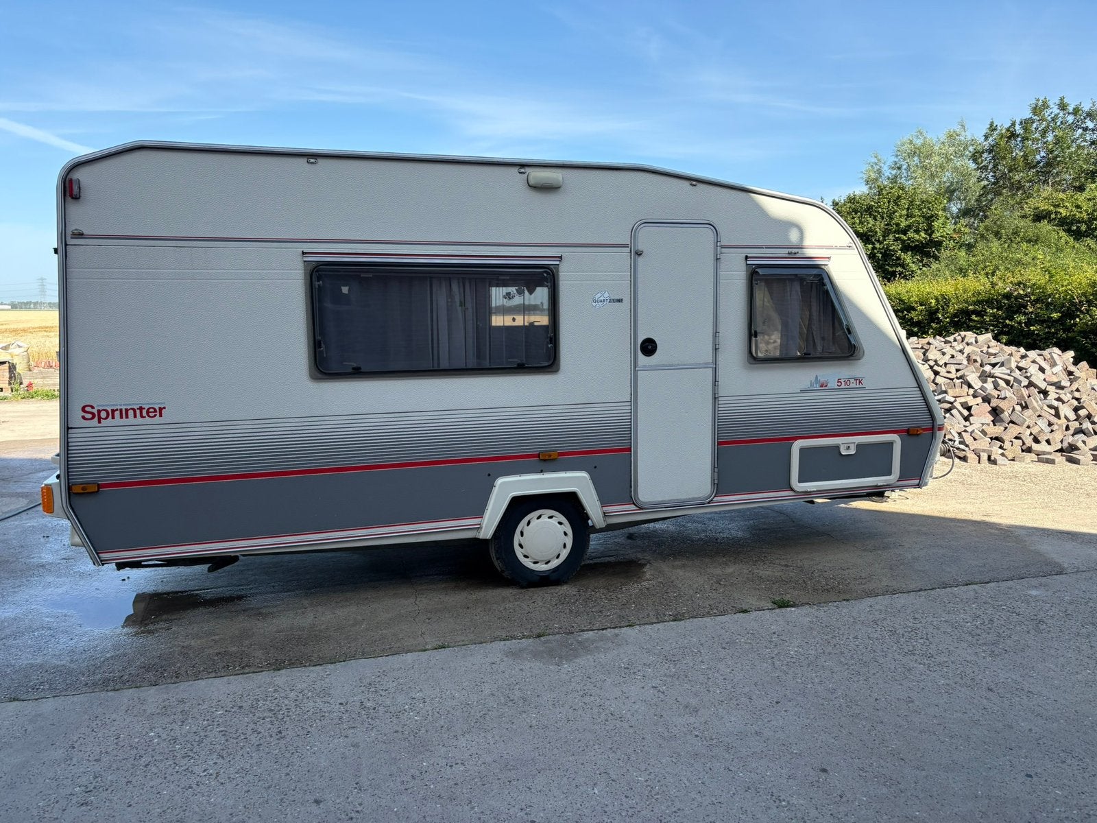 Beyerland Sprinter 510TK Caravan met Dorema voortent, Caravans en Kamperen, Dwars-stapelbed, Treinzit, 750 - 1000 kg, Particulier