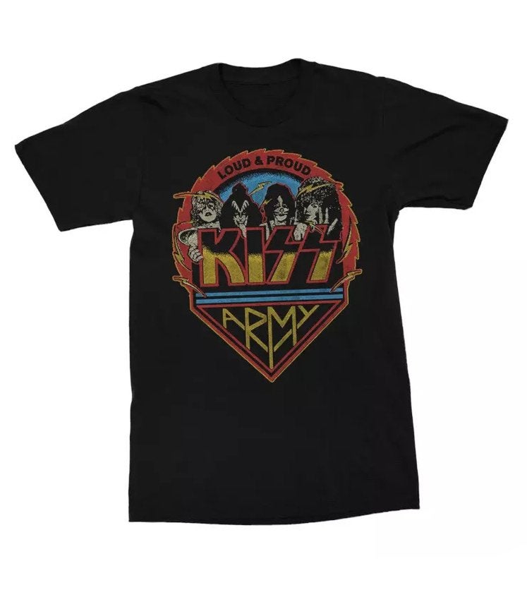 Kiss Army Loud & Proud T-Shirt (L). Nieuw en ongedragen, Verzamelen, Muziek, Artiesten en Beroemdheden, Ophalen of Verzenden, Nieuw