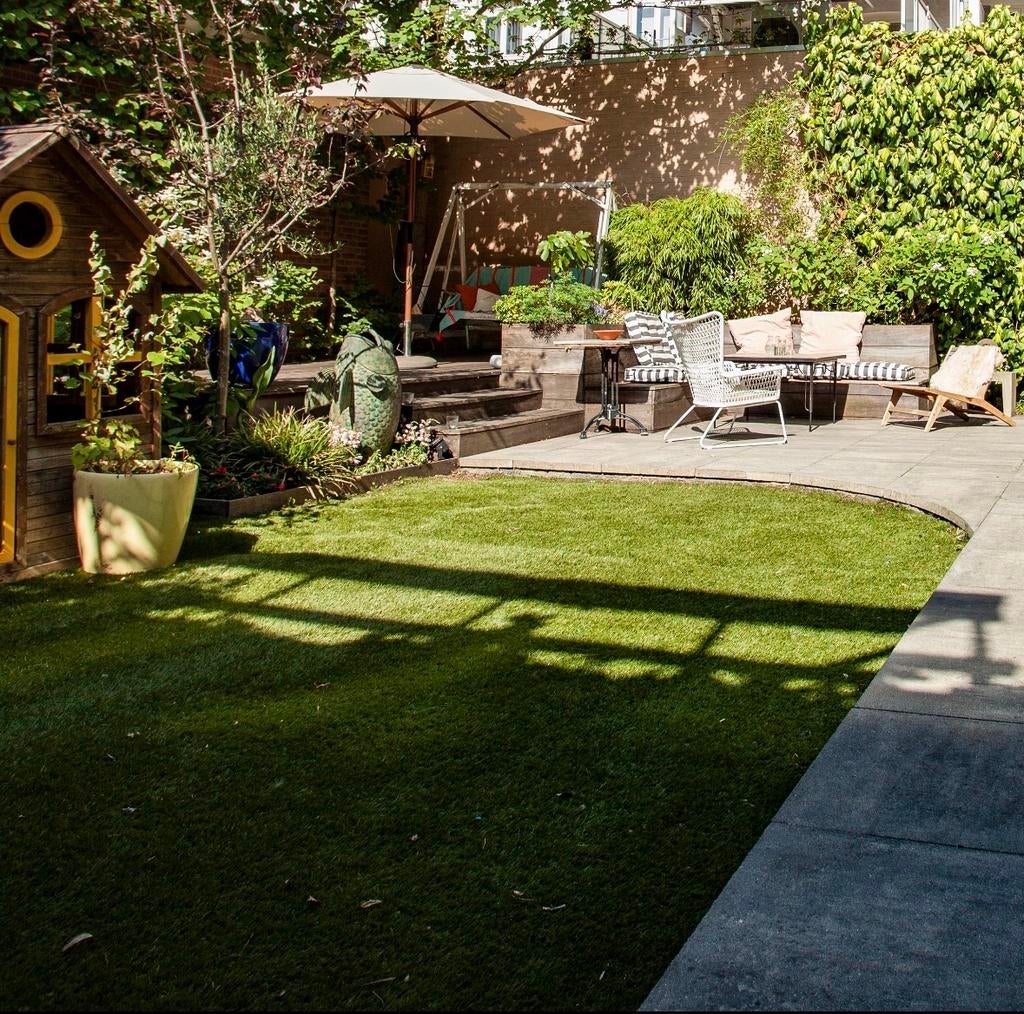 Kunstgras naturel, 40mm poolhoogte, 25m2, Tuin en Terras, Gras en Kunstgras, Ophalen, Gebruikt, 20 m² of meer, Kunstgras