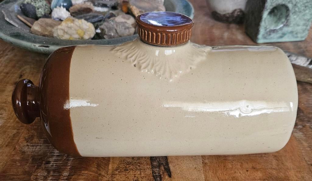 Bourne Denby stoneware bedkruik – antieke steengoed warmwate, Ophalen of Verzenden