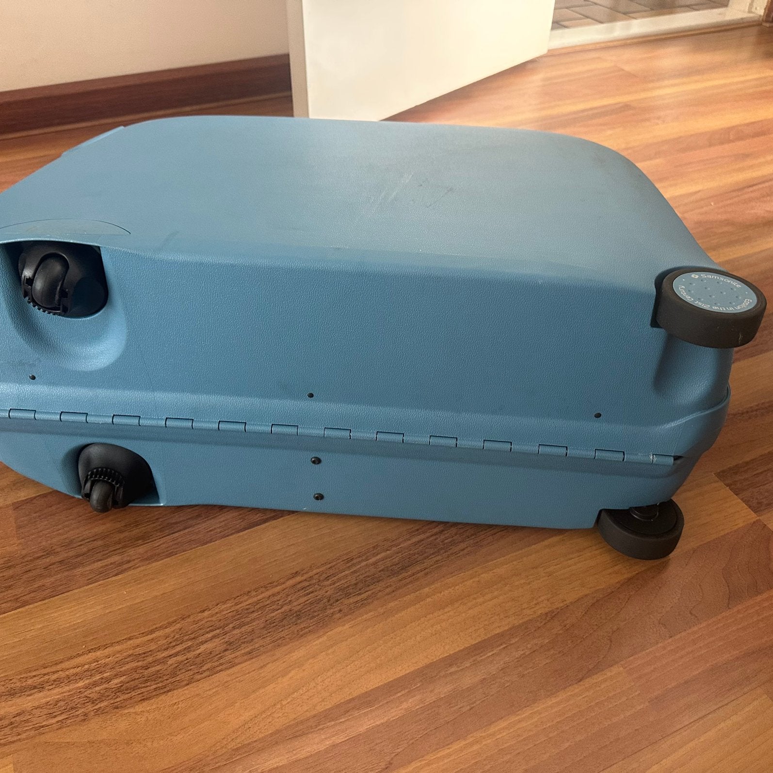 Samsonite harde koffer blauw – zeer stevig – met slot, Hard kunststof, Slot, Ophalen of Verzenden, Zo goed als nieuw