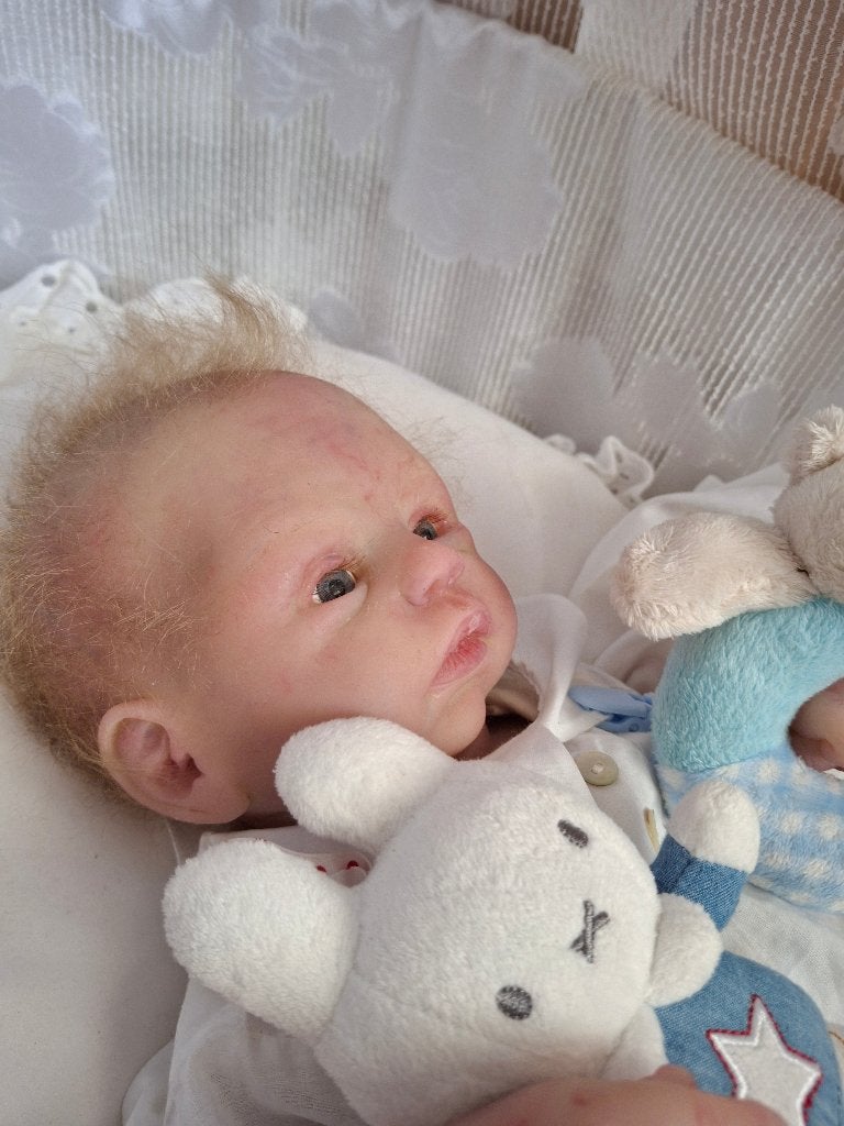 Reborn? Nee hoor full-body siliconen jongens baby, Ophalen of Verzenden, Zo goed als nieuw, Pop, Levensecht of Reborn