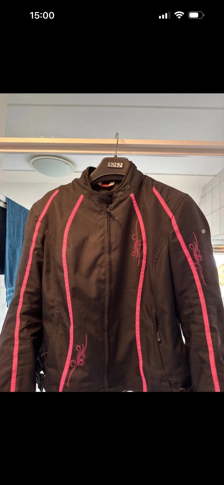 IXS Lady Fashion Textiel Motorjas Zwart/Roze D4XL, Motoren, Kleding | Motorkleding, Ophalen of Verzenden, Tweedehands, Dames, Jas | textiel