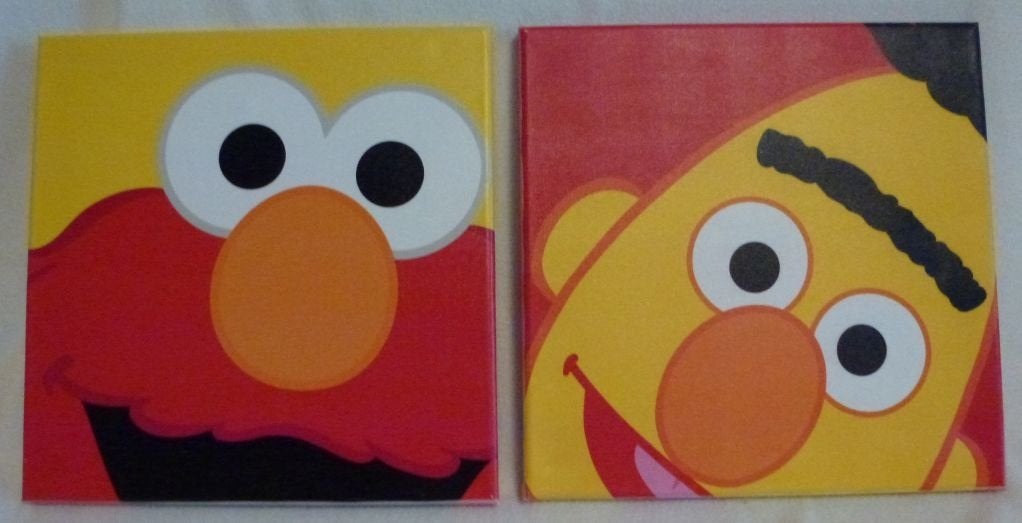 Bert en Cookie Monster uit Sesamstraat, Ophalen of Verzenden, Overige figuren, Gebruikt, Overige typen