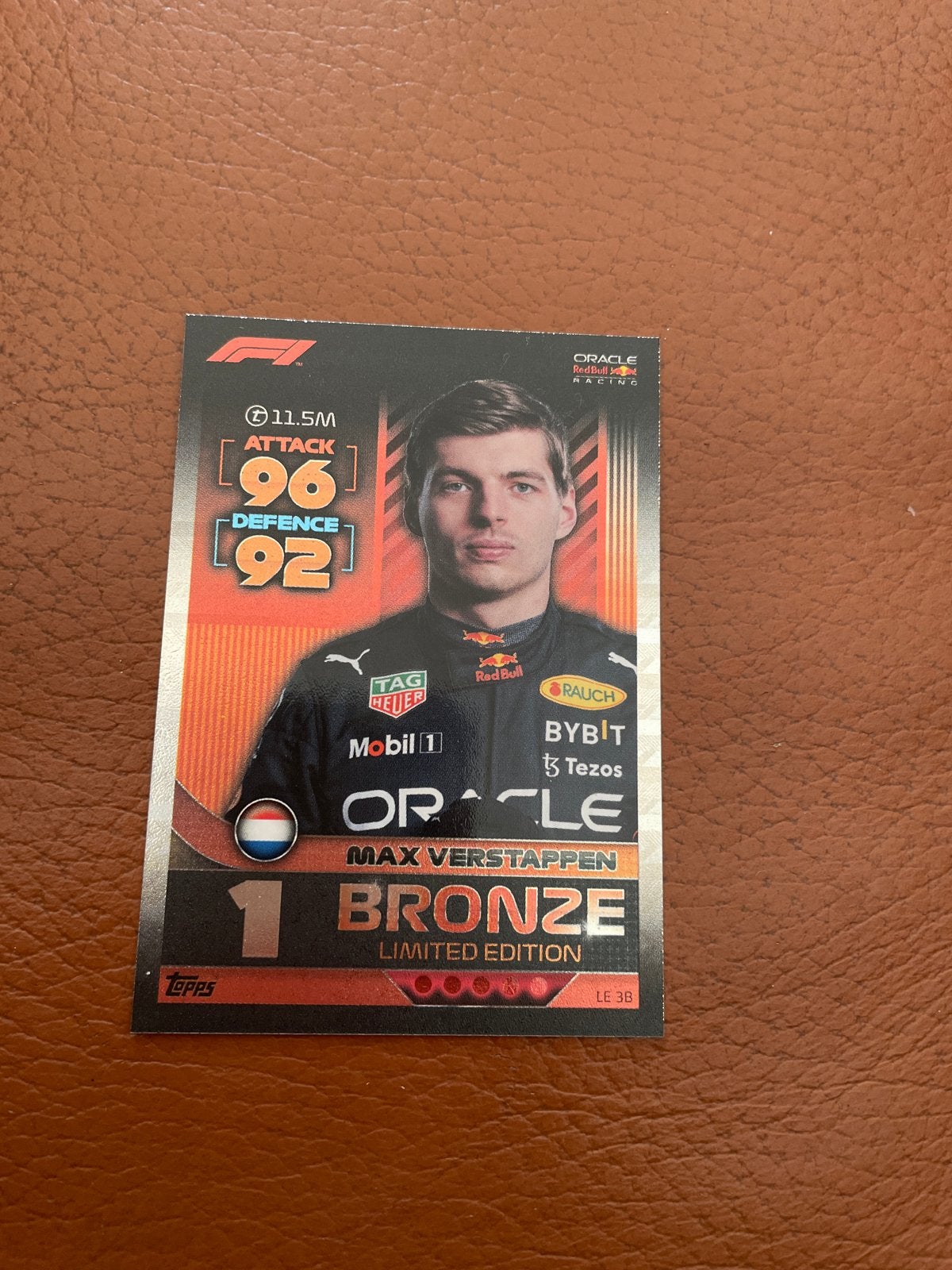 Max Verstappen Topps Turbo Attax 2022 Bronze Limited Edition, Ophalen of Verzenden, Zo goed als nieuw, Overige sporten, Spelerskaart