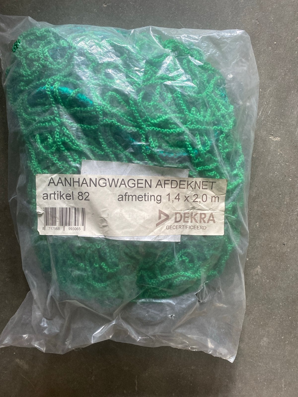 Nieuw Aanhangwagen Afdeknet 1,4 x 2,0 m DEKRA gecertificeerd, Onbekend, Nieuw, Ophalen of Verzenden, Onbekend