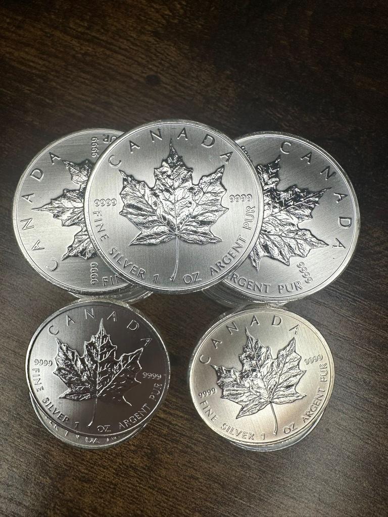 Tube (25x) Canadian Maple Leaf 1oz zilver 2026 Coins, Ophalen of Verzenden, Zilver