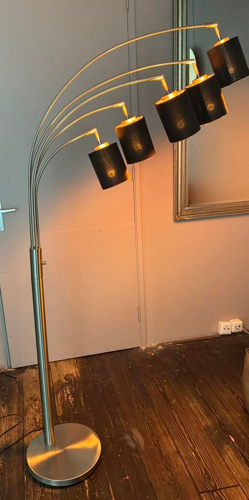 Staande lamp met 5 verstelbare en dimbare lichtpunten, Huis en Inrichting, Ophalen, Design, Overige materialen, Zo goed als nieuw