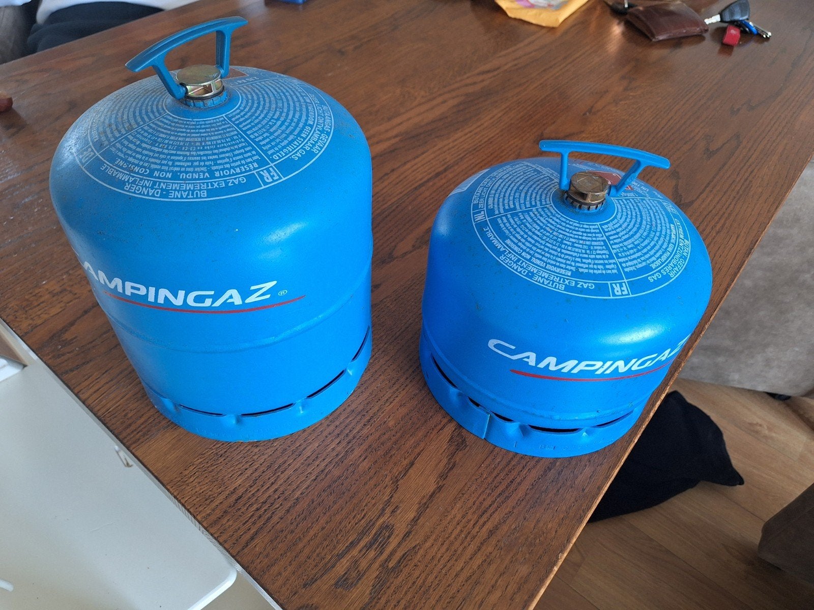 Campingaz gasflessen (leeg), Ophalen, Gebruikt