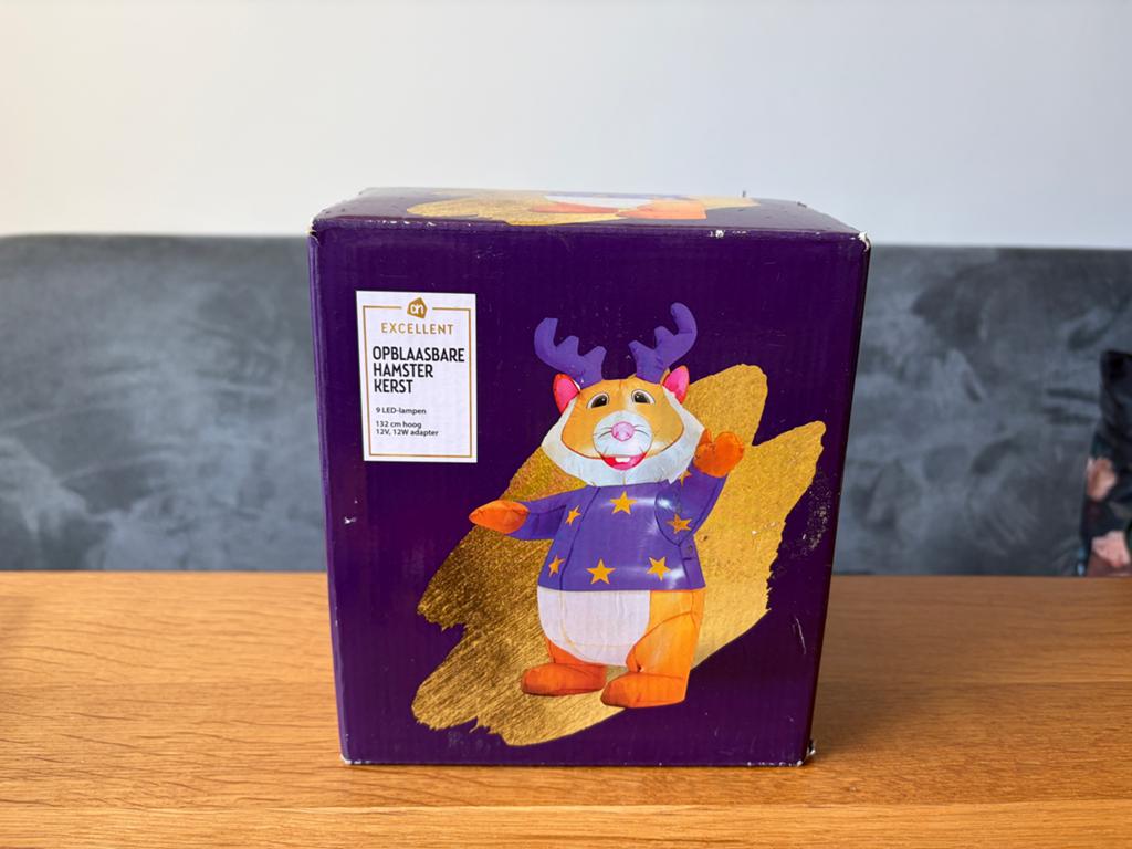 AH Hamsters opblaas bare hamster met verlichting NIEUW, Albert Heijn, Ophalen of Verzenden
