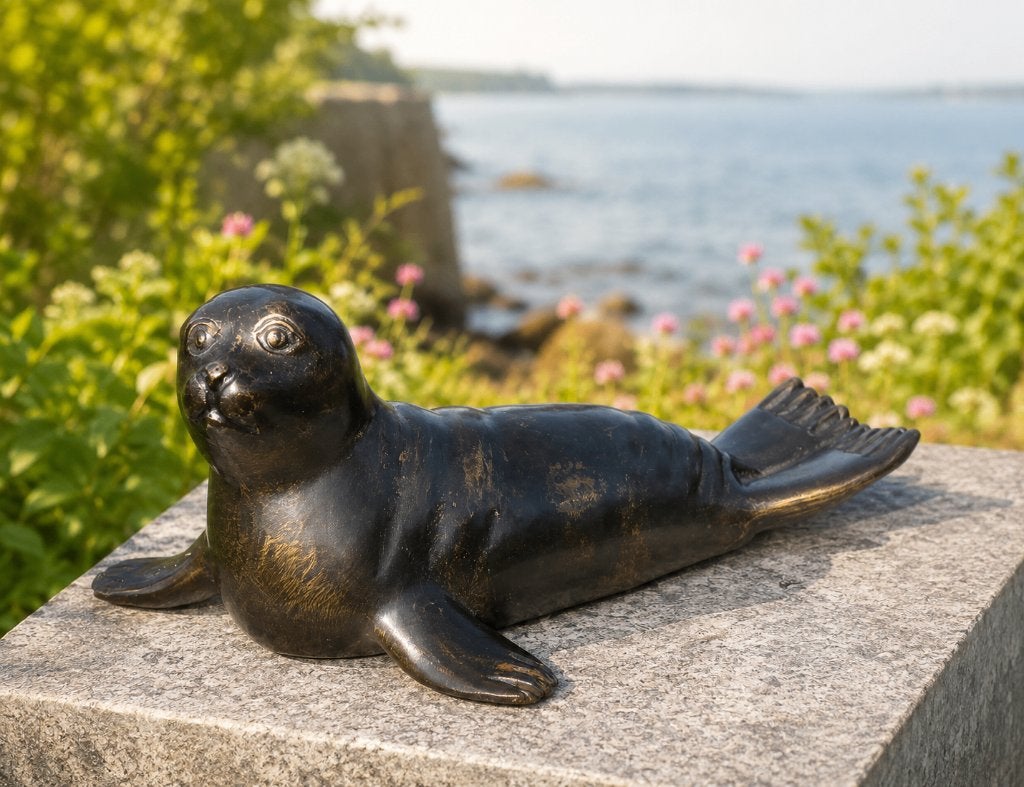 ZEEHOND / bronzen beelden / verschillende afmetingen, Ophalen of Verzenden, Beeldje of Figuurtje