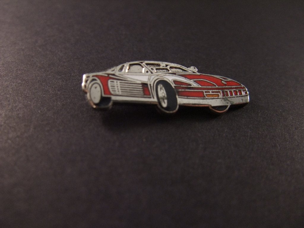 Ferrari Testarossa, rode sportwagen jaren 80,emaille pin, Verzamelen, Ophalen of Verzenden, Gebruikt, Overige onderwerpen