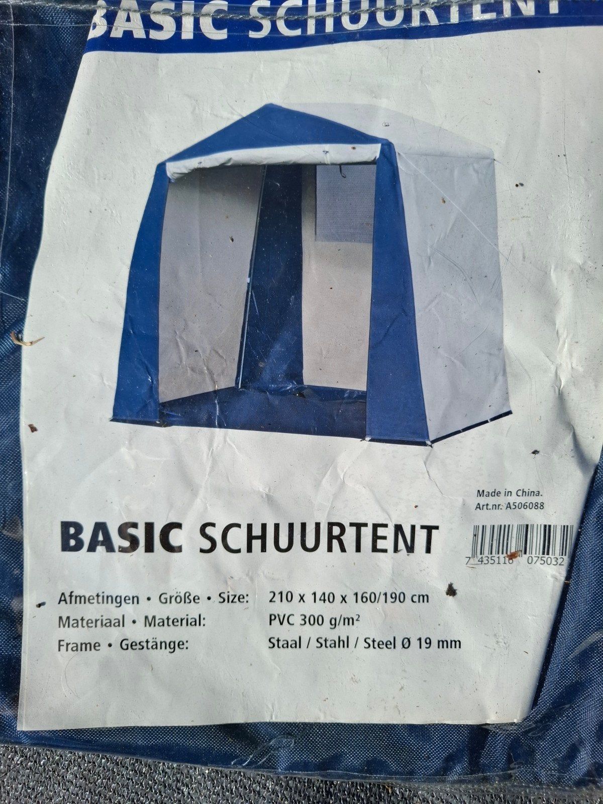 Basic Schuur Tent - Opslagtent - Tuintent, Caravans en Kamperen, Ophalen, Gebruikt