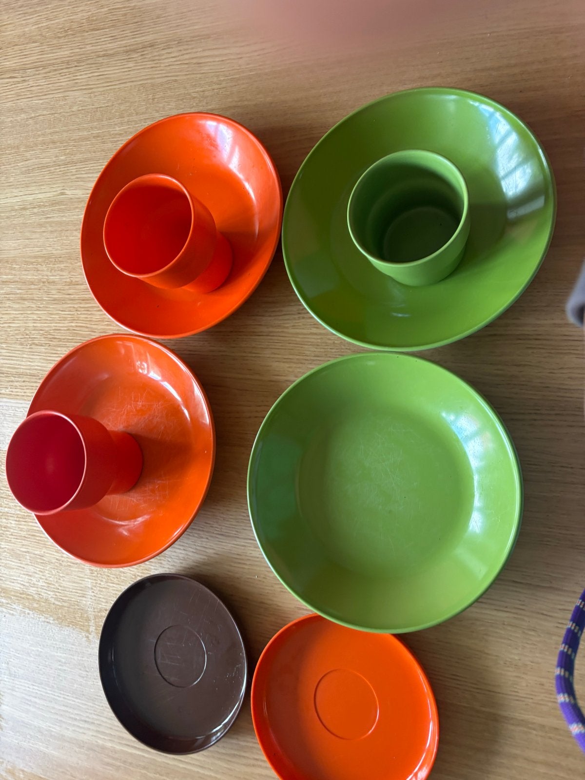 Vintage retro Mepal servies, Kunststof, Gebruikt, Overige merken, Overige typen