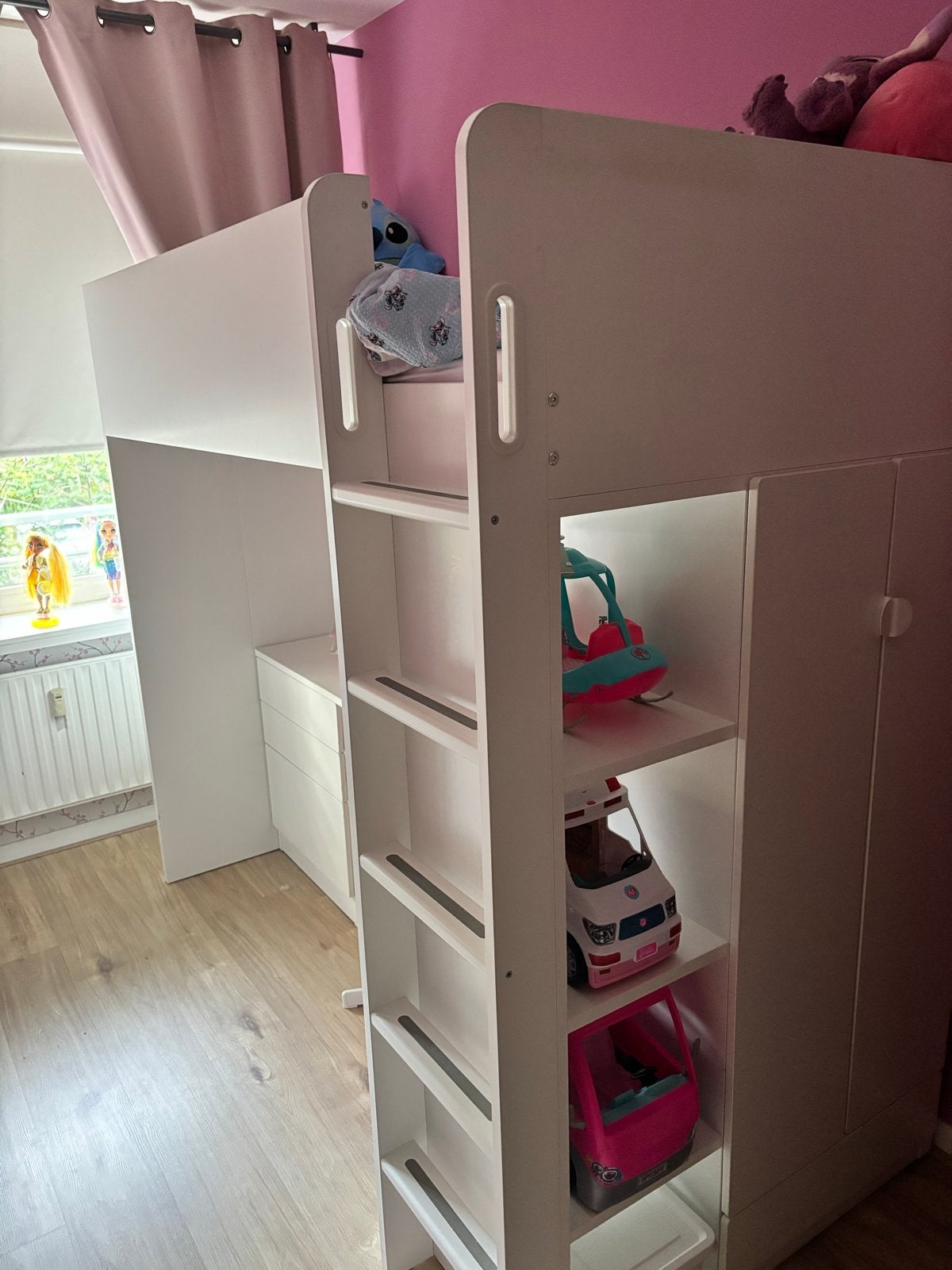 Hoogslaper met bureau, Ophalen, Hoogslaper, Eenpersoons, Zo goed als nieuw