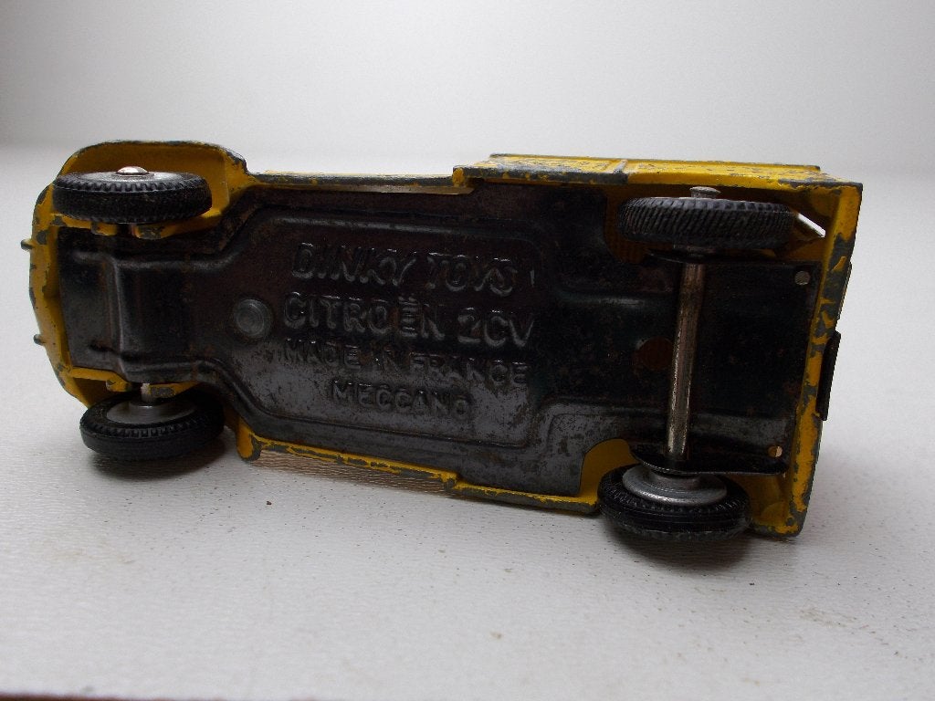 1965 Dinky Toys 562 CITROEN 2CV ANWB WEGENWACHT +Deurtje (C), Ophalen of Verzenden, Gebruikt, Auto, Dinky Toys