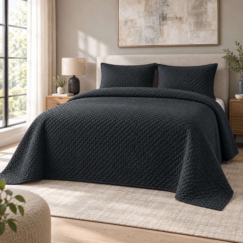 Prima Casa CAMBRIDGE sprei 240x260 – antraciet katoen, Ademend, Katoen, Ophalen of Verzenden, Overige merken