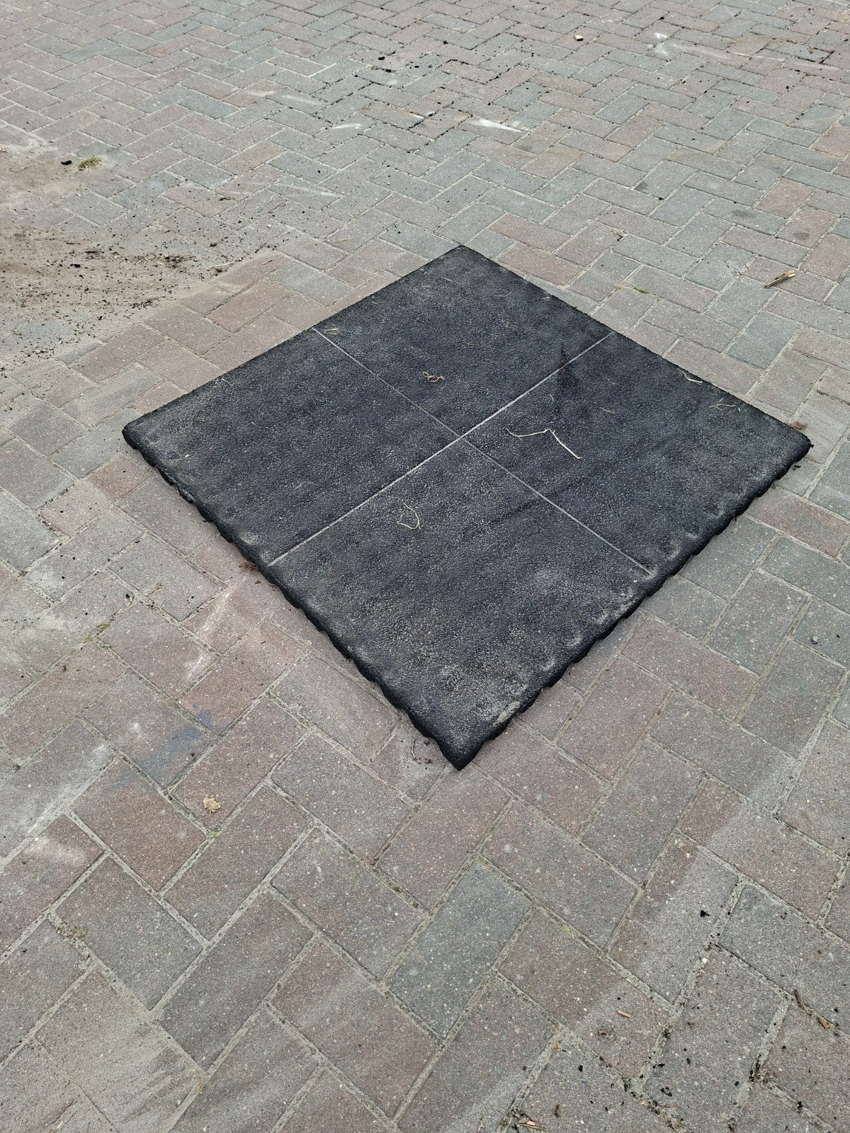 Rubberen tegels 100x100x4,5, Tuin en Terras, Ophalen, Rubber, Overige typen