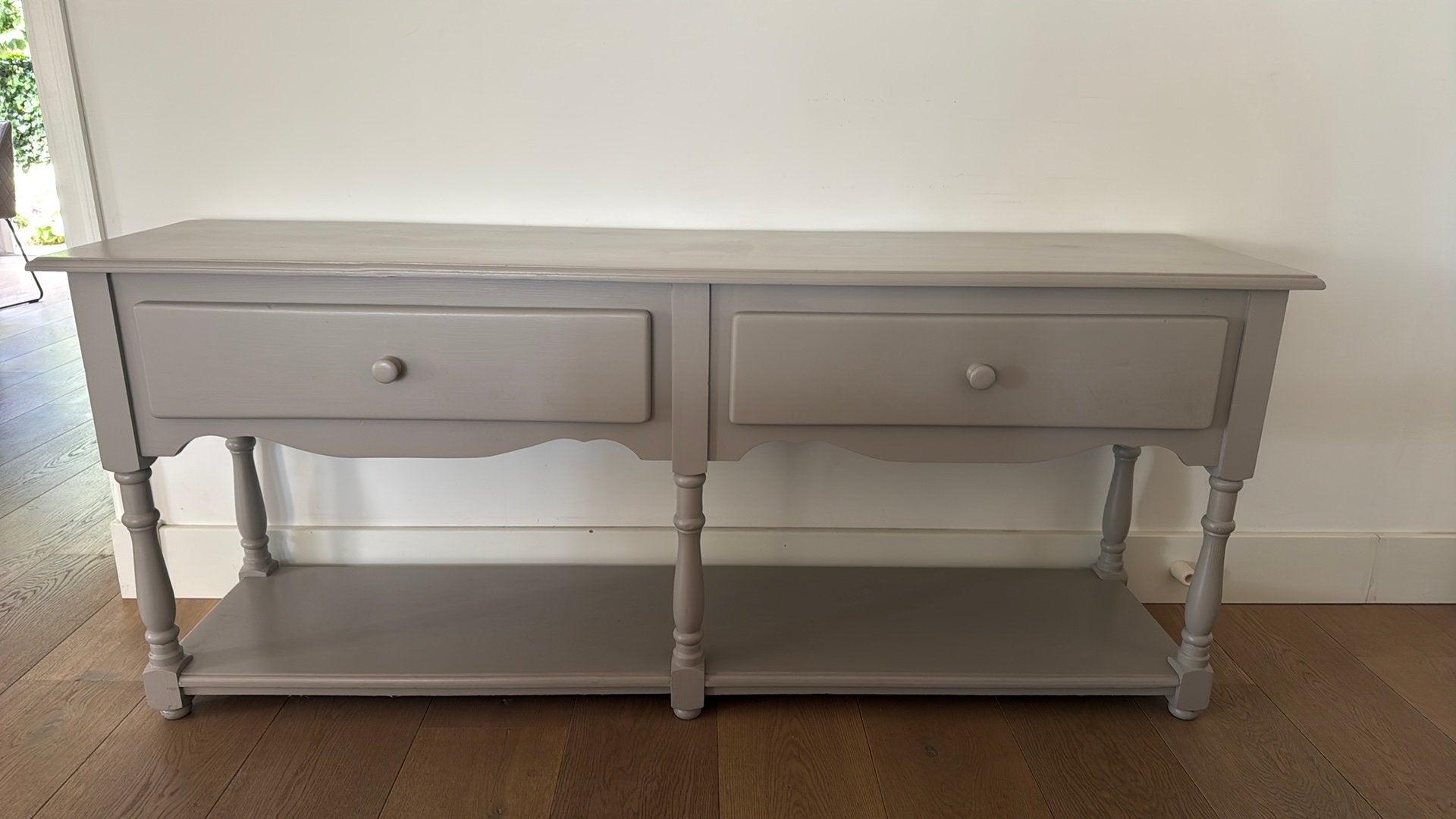 Houten landelijk dressoir, zware kwaliteit met 2 lades, Huis en Inrichting, Tafels | Sidetables, Ophalen, Gebruikt, Landelijk