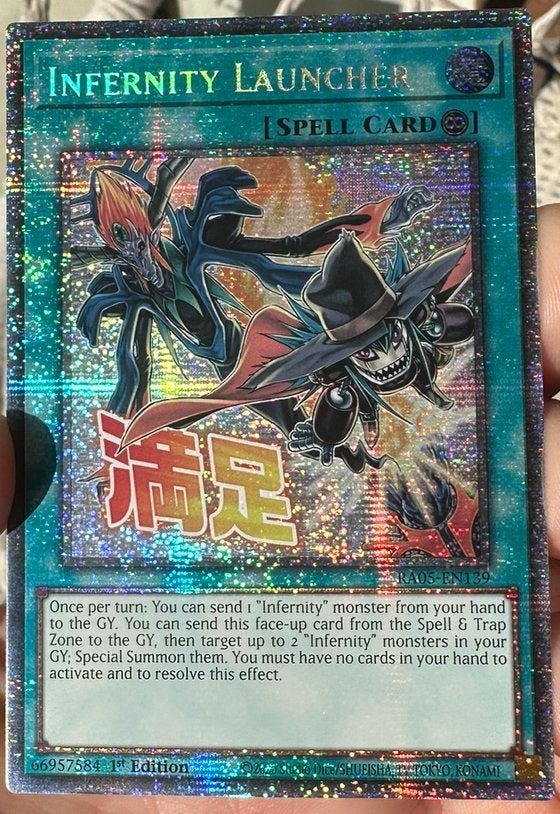 Yu-Gi-Oh! Infernity Launcher RA05 1st Edition Starlight Rare, Hobby en Vrije tijd, Verzamelkaartspellen | Yu-gi-Oh!, Ophalen of Verzenden