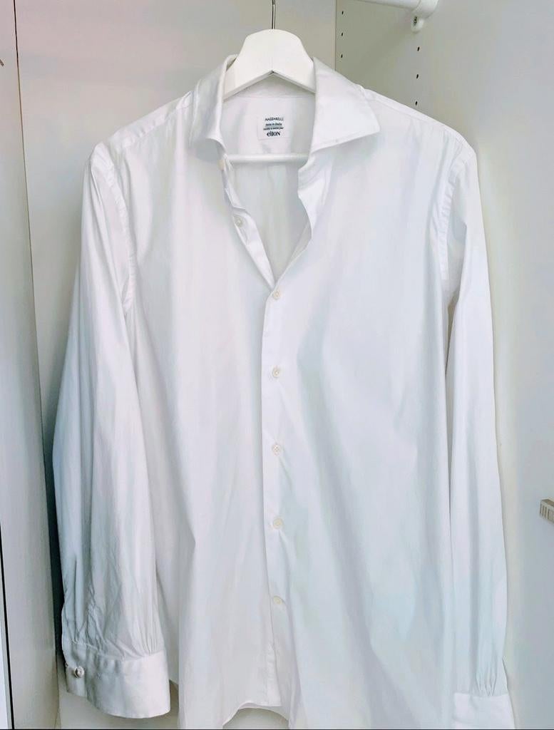 Mazzarelli per Elton shirt, Mazzarelli, Wit, Zo goed als nieuw, Halswijdte 39/40 (M)