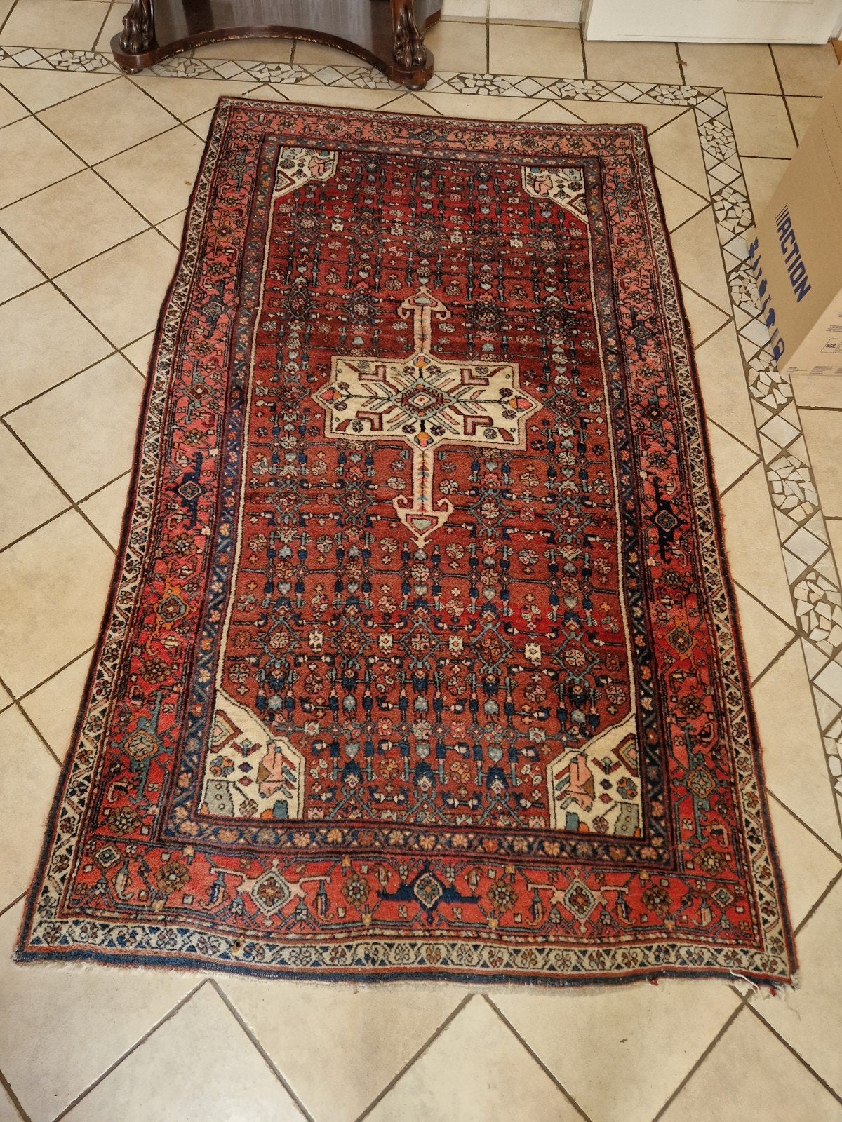 Perzisch tapijt - rood - gebruikt - 235 x 135, Ophalen, Gebruikt, 100 tot 150 cm, 200 cm of meer