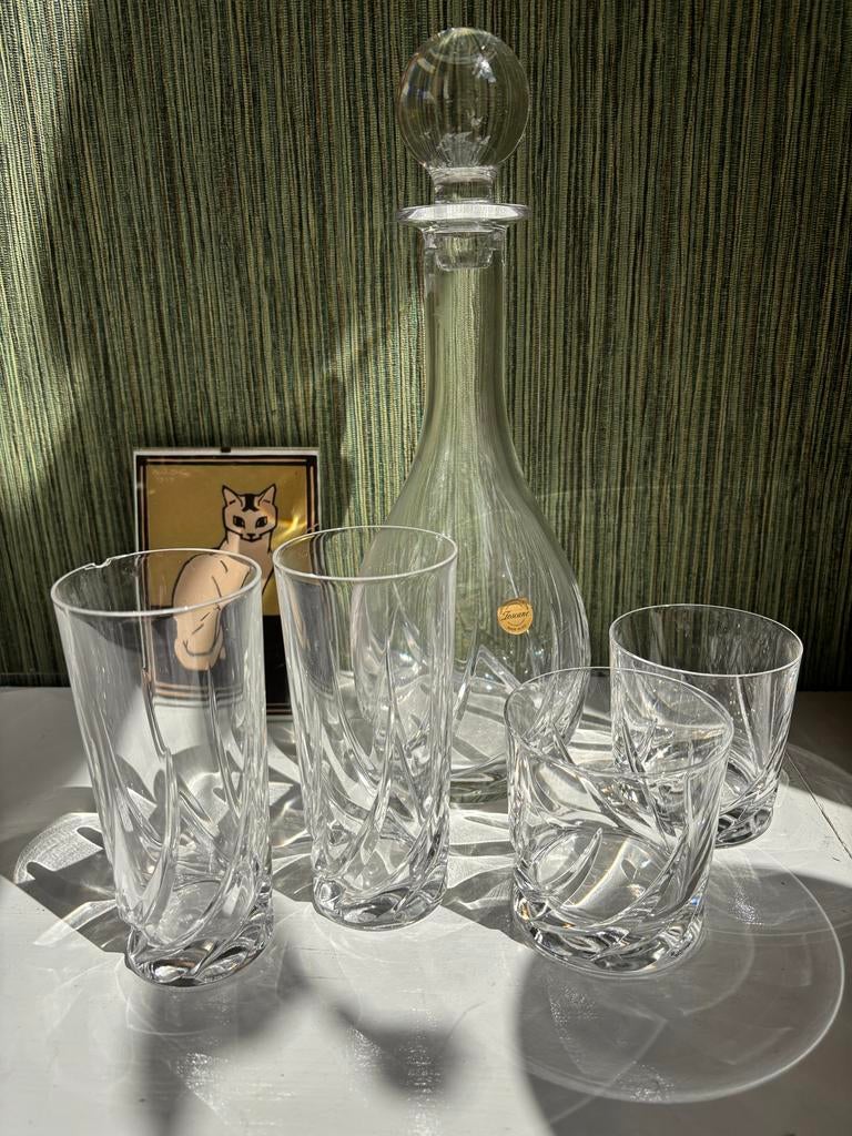 Toscane Kristallen Karaf met Glazen - Vintage Set, Ophalen of Verzenden