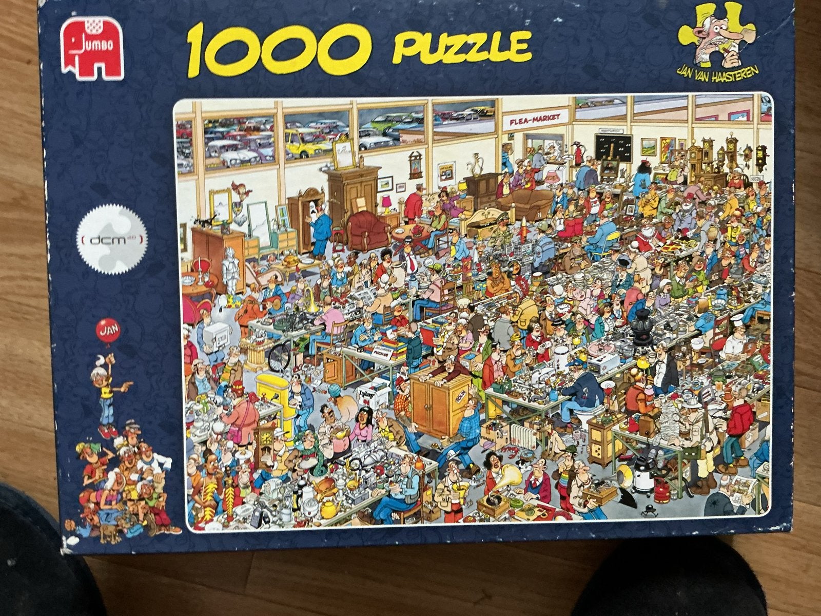 Jan van Haasteren Vlooienmarkt 1000 stukjes puzzel, Ophalen of Verzenden, 500 t/m 1500 stukjes, Gebruikt, Legpuzzel