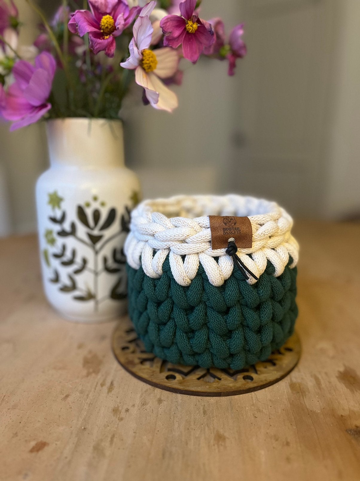 Plantenmand | plantenpot | handgemaakt | scandi, Ophalen of Verzenden, Nieuw, Textiel