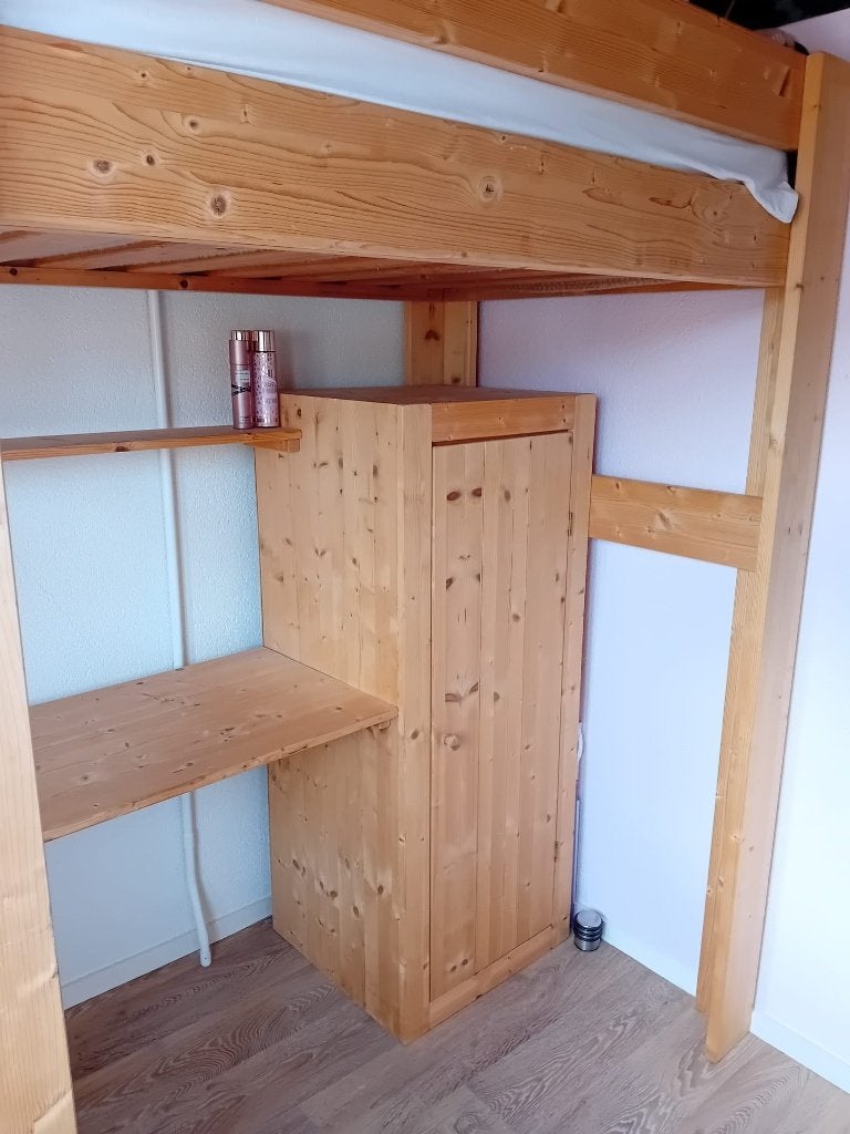 Hoogslaper 90x190, Huis en Inrichting, Slaapkamer | Stapelbedden en Hoogslapers, Ophalen, Gebruikt, Eenpersoons, 190 cm of minder