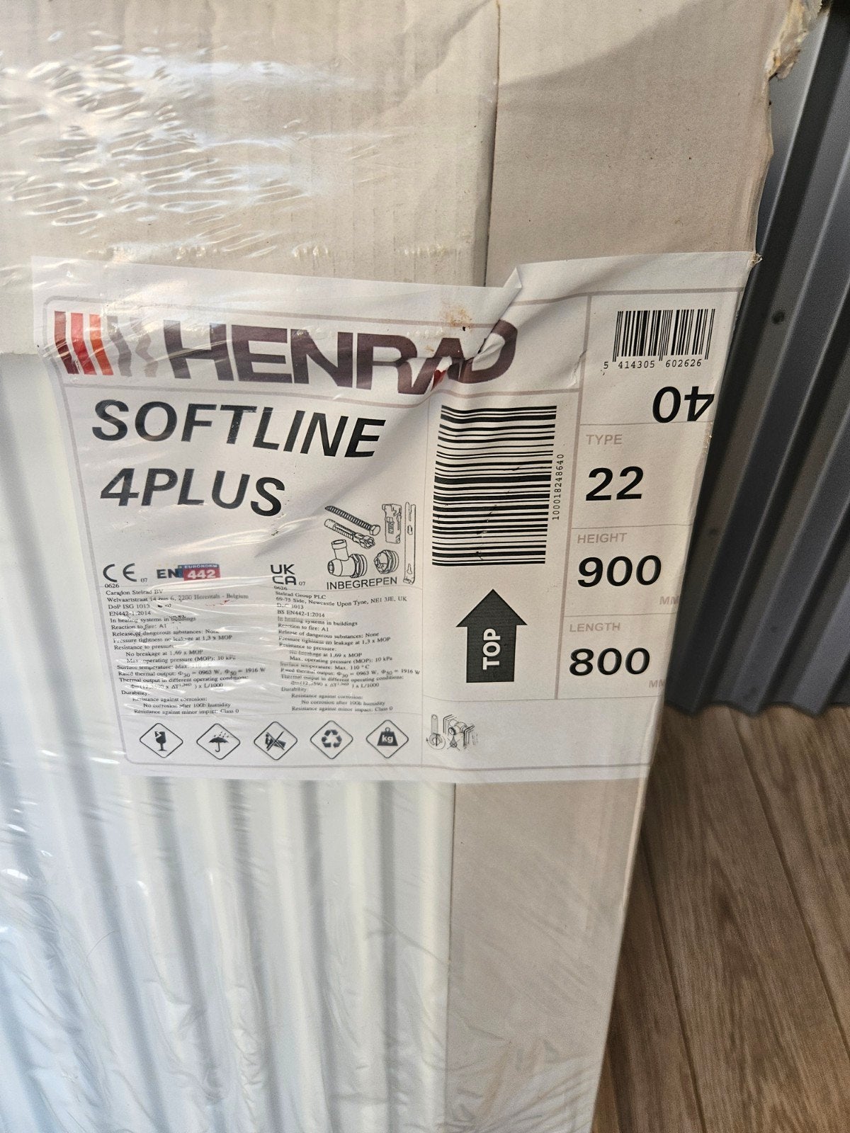 Nieuwe Henrad Softline 4PLUS in Type 22, 900x800mm, Ophalen, Radiator, Nieuw, 60 tot 150 cm